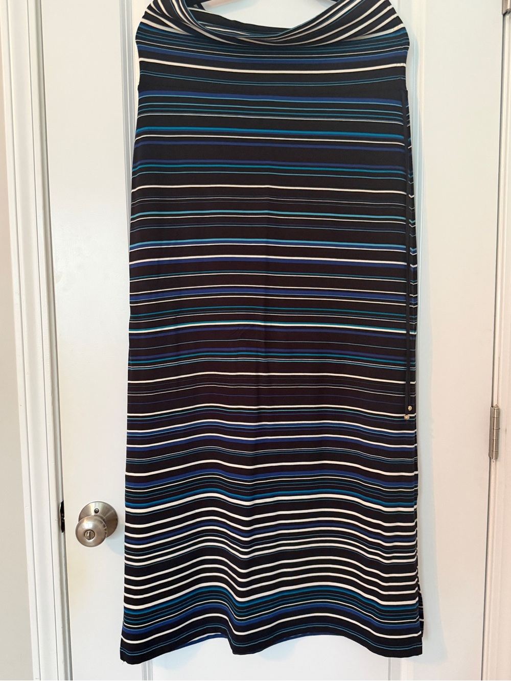 WHBM Striped Convertible Strapless Dress LP